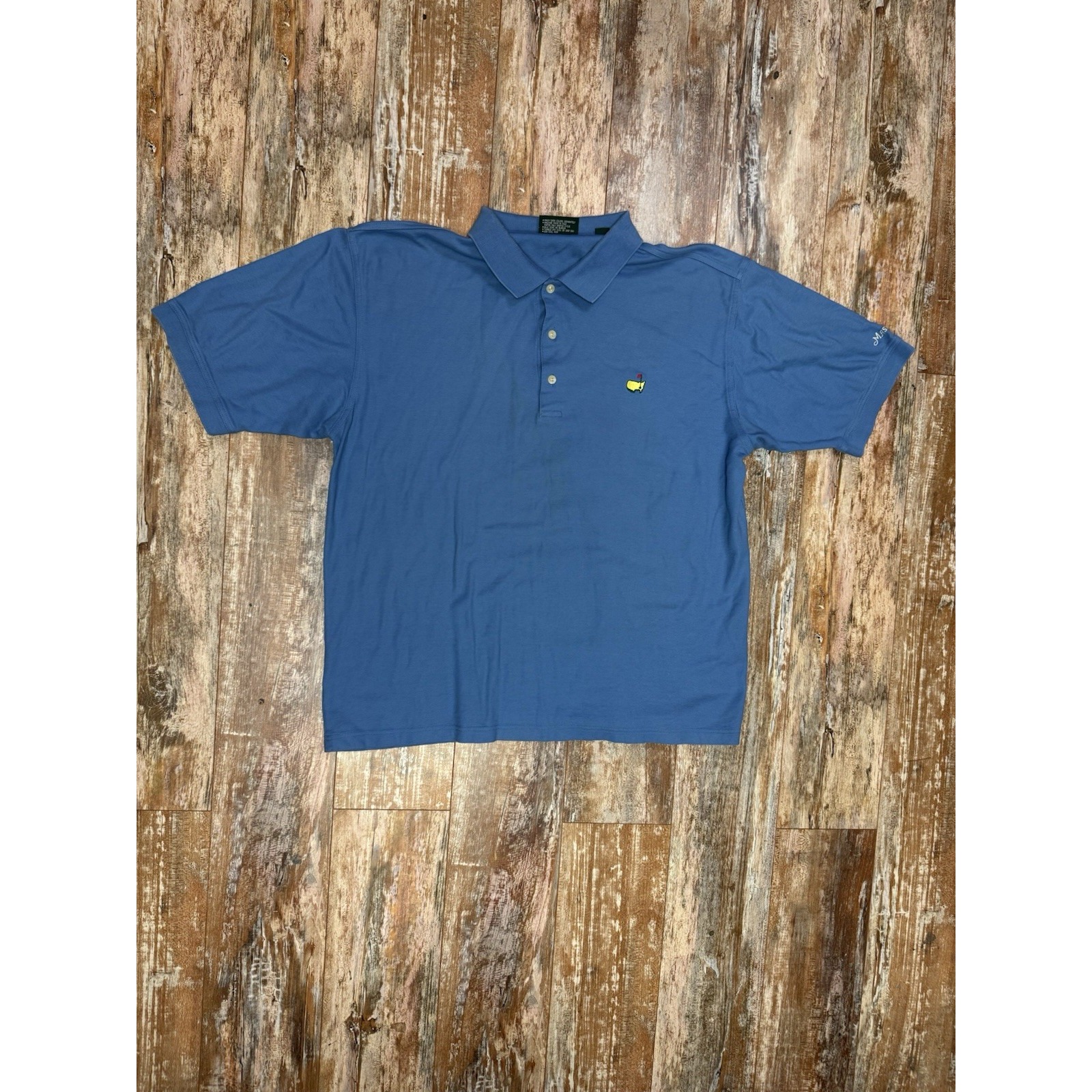 Mens The Masters Golf Tournament Polo Shirt Size Xl Blue Cotton